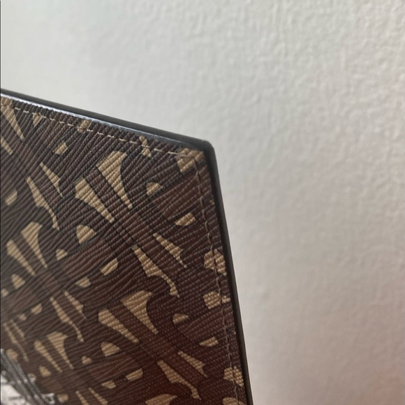 BURBERRY Monogram Strip E-canvas Zip Pouch - Picture 7 of 13